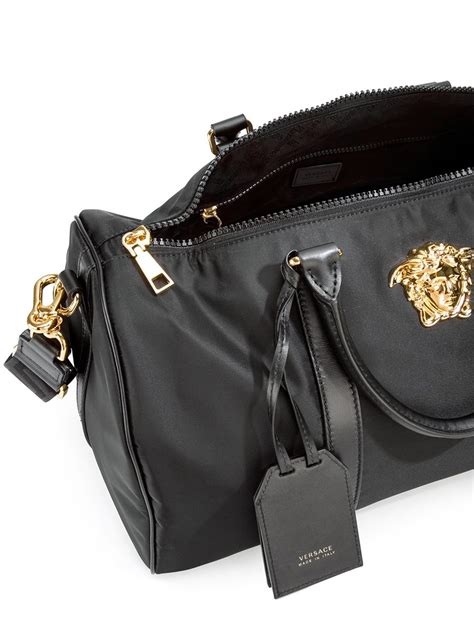 black versace duffle bag|versace men's shoulder bag.